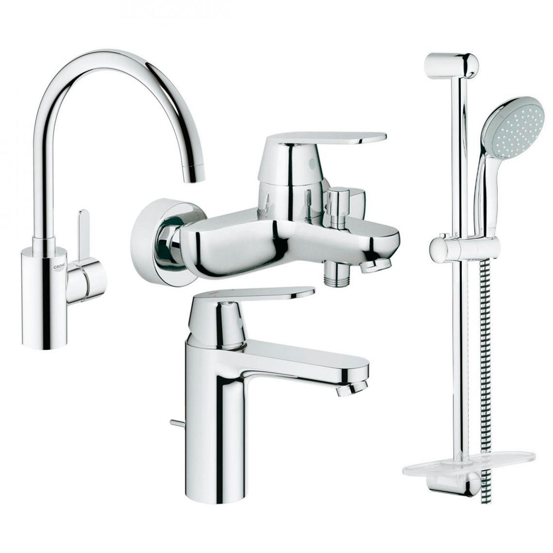 Комплект змішувачів Grohe Eurosmart Cosmopolitan, хром (126115MK)