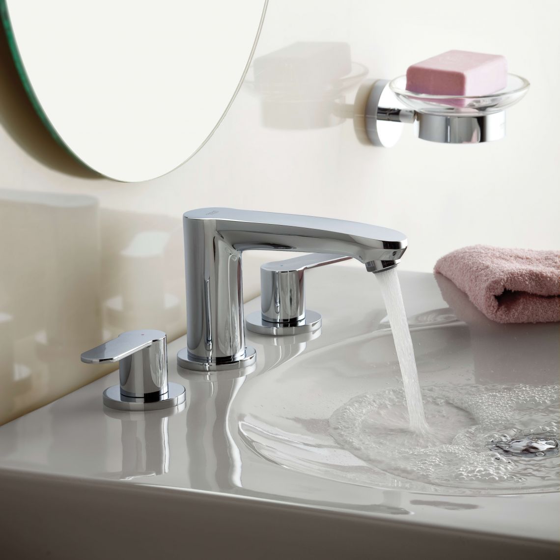 Змішувач для раковини Eurostyle Cosmopolitan на 3 отвори, хром (20208002)