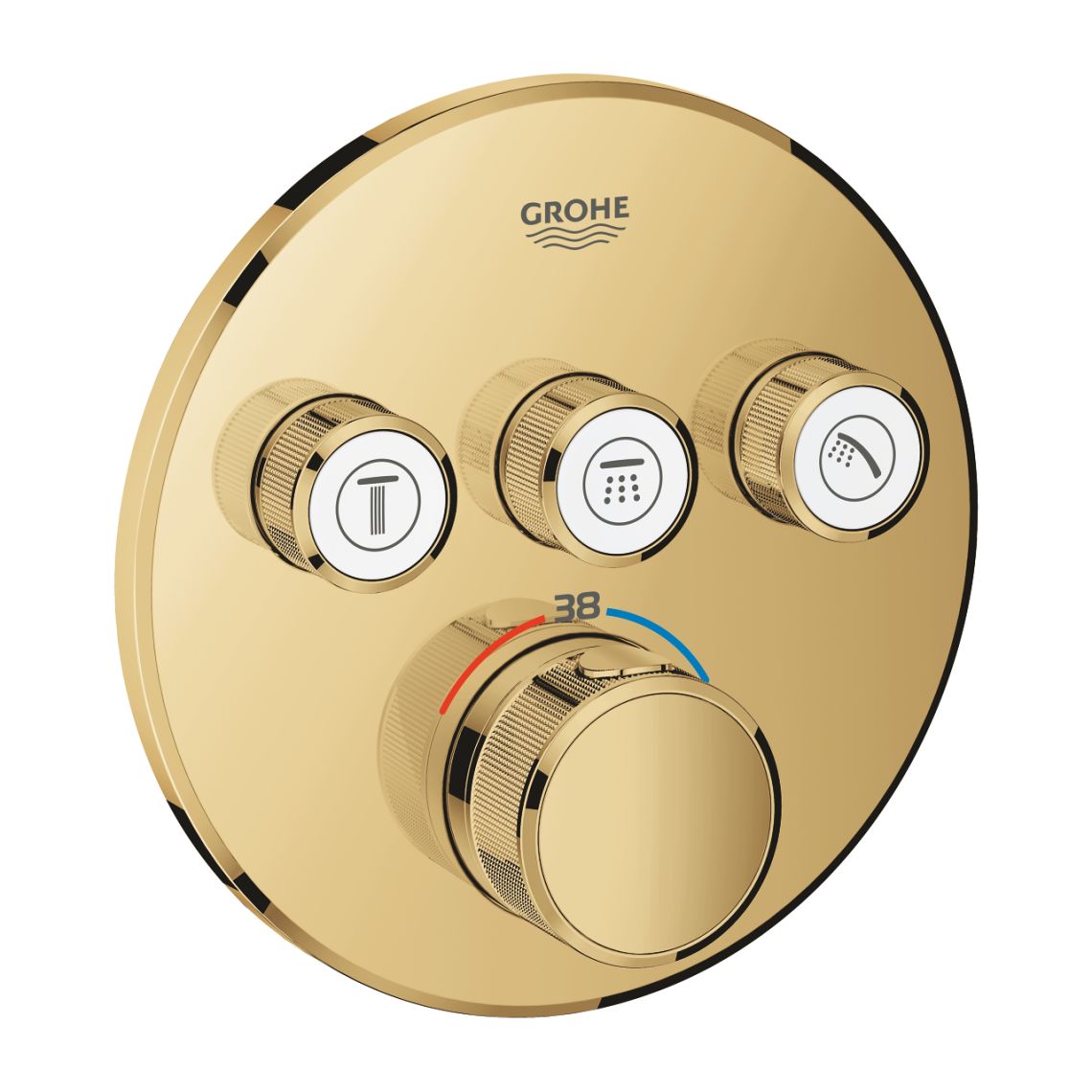 Термостат GROHE Grohtherm SmartControl на 3 виходи, верхня монтажна частина, холодний світанок глянець (29121GL0)