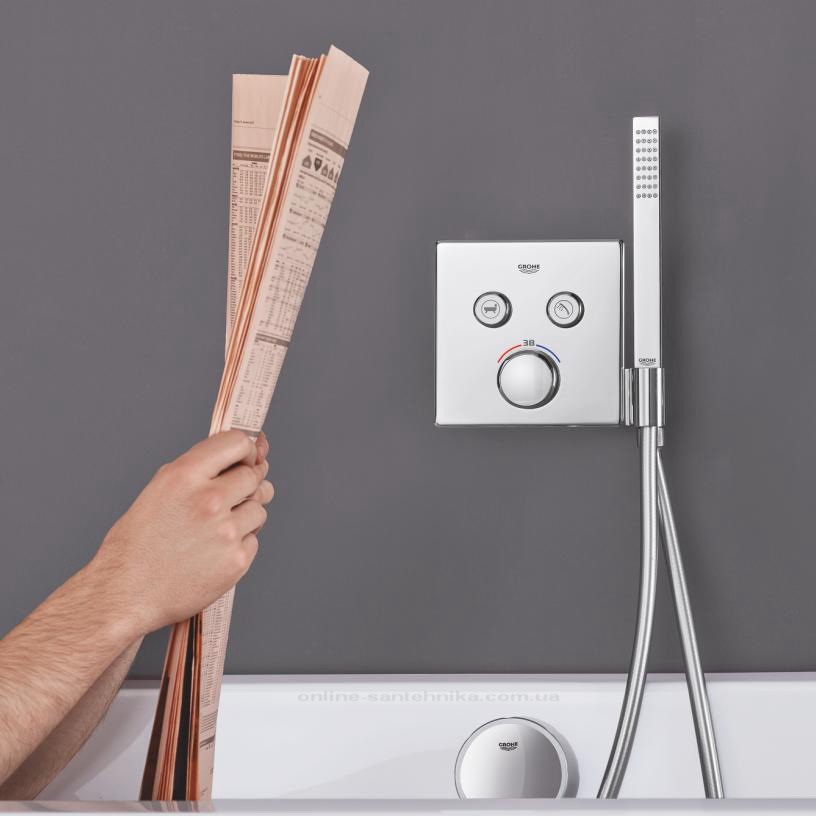 Термостат для ванни прихованого монтажу Grohe Grohtherm SmartControl, зовнішня частина, хром (29125000)