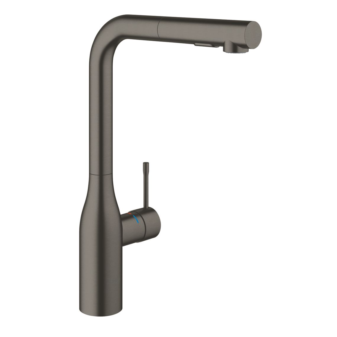 Змішувач для кухні Grohe Essence New з висувним виливом, Brushed Hard Graphite (30270AL0)