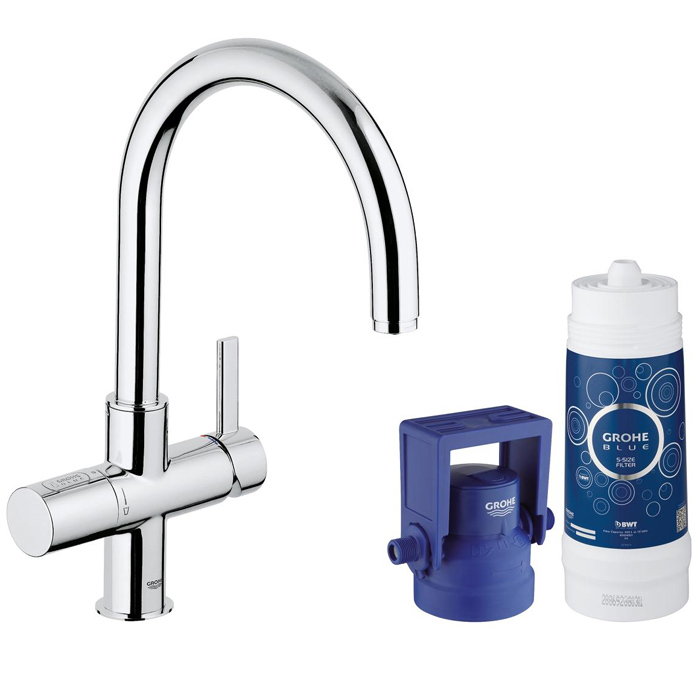 Кухонний змішувач зі стартовим пакетом GROHE Blue Pure (33249001)