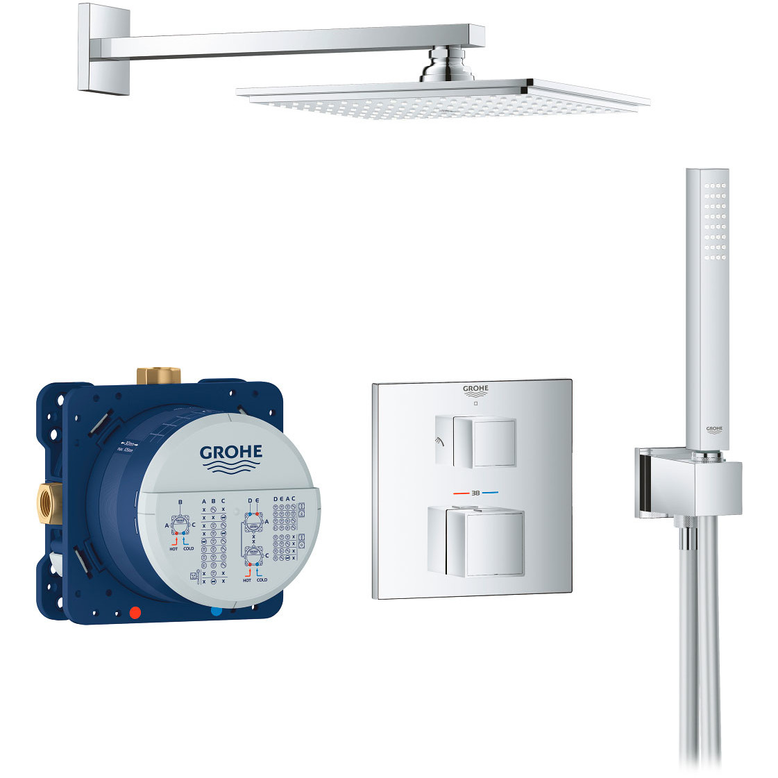 Комплект для душа Grohe Grohtherm Thermostatic з Rainshower Allure 230 (34741000)