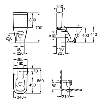 GAP компакт в комплекті: унітаз, бачек 3/4,5, сидіння slow-closing