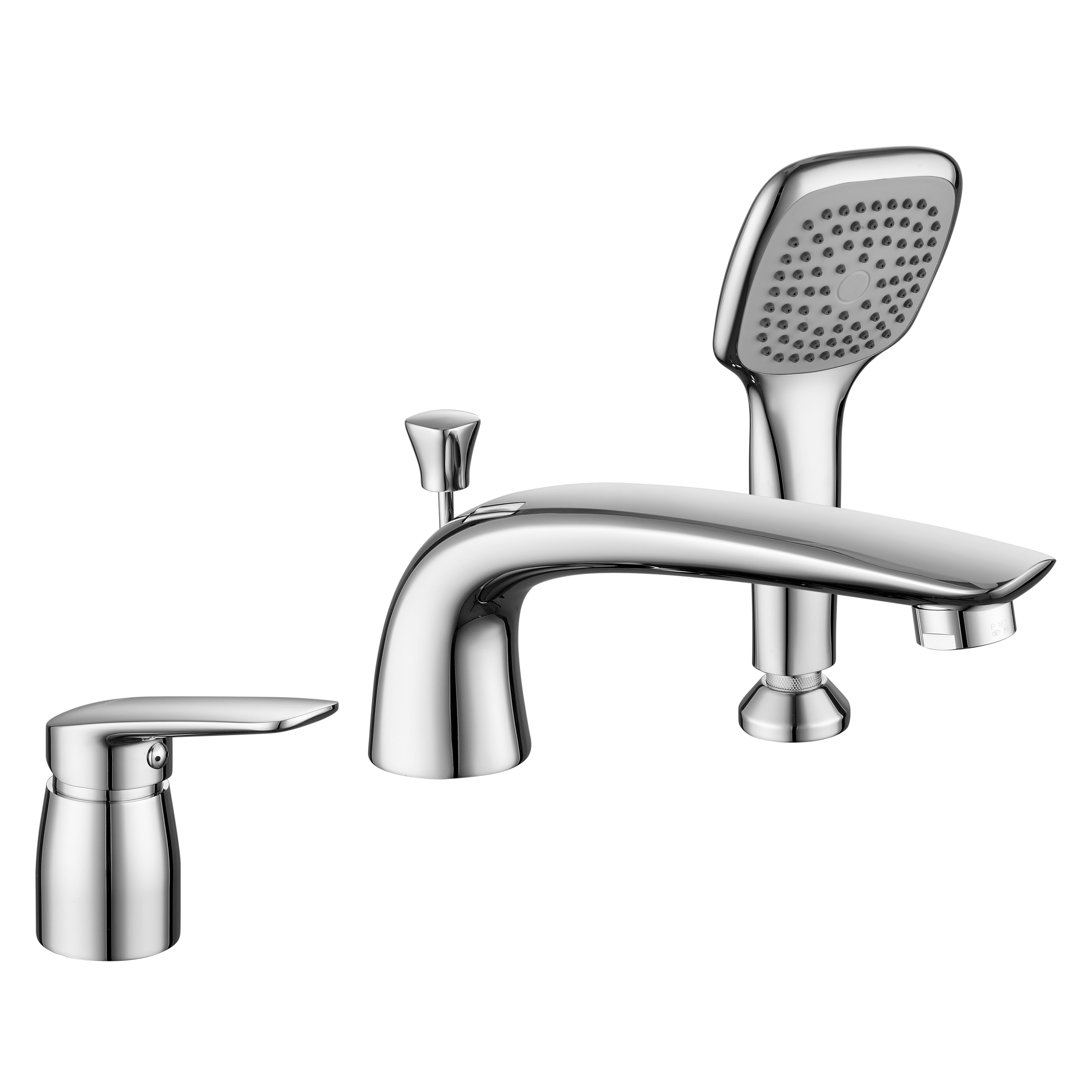 PRAHA new змiшувач для ванни, врiзний, на три отвори,  хром, 35 мм