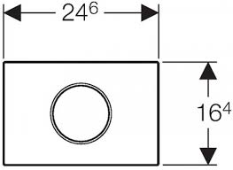 Sigma10 Змивна клавіша, безконтактний змив унітаза, 230В, подвійний автоматичний змив, чорний/хром, глянець/черный