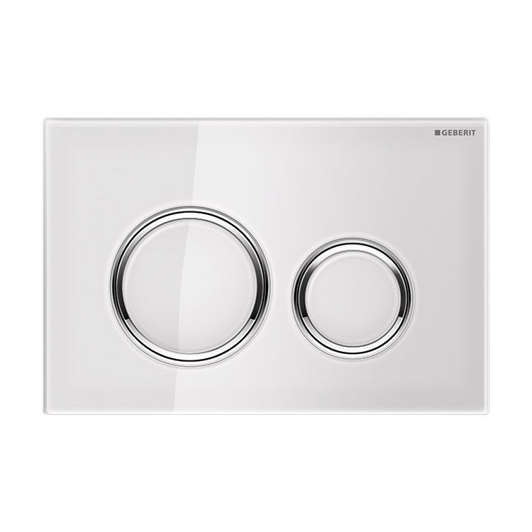 Sigma21 Змивна клавіша подвійний змив: скло біле