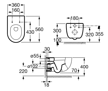 Н-МЕРІДІАН унітаз підвісний (в уп.)