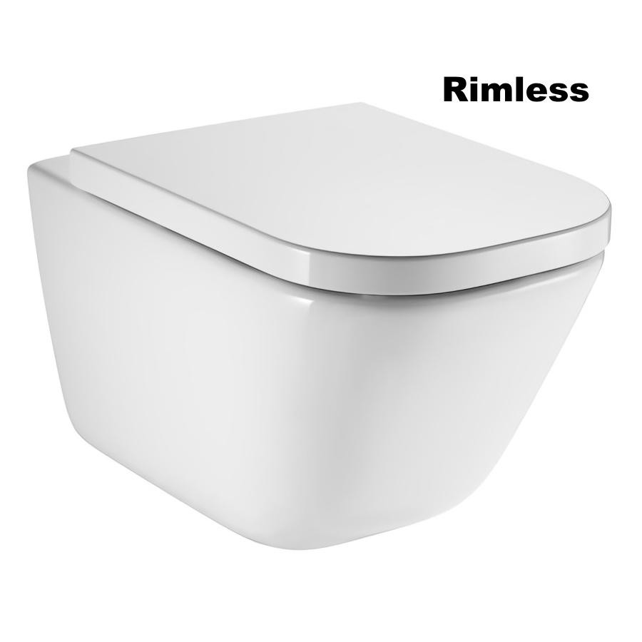 Комплект: GAP Rimless унитаз подвесной + сиденье для унитаза с микролифтом, быстросъемное