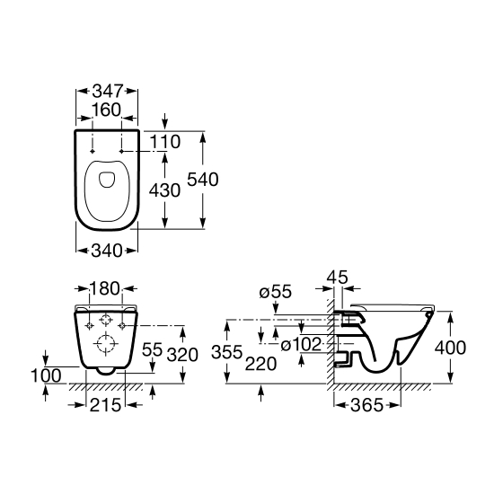Комплект: GAP Rimless унитаз подвесной + сиденье для унитаза с микролифтом, быстросъемное