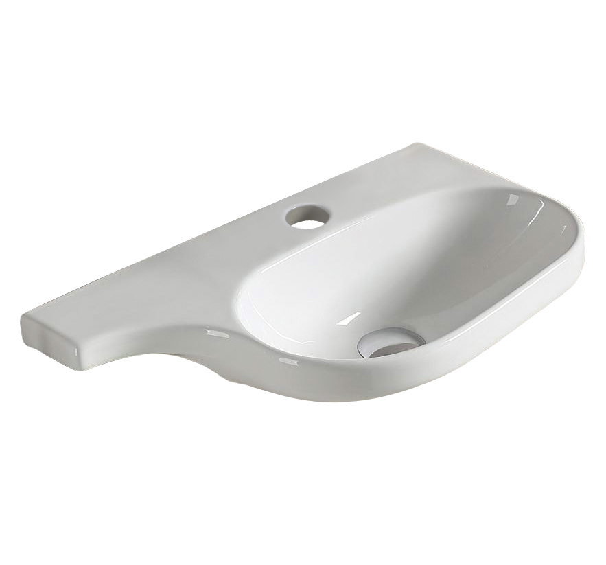 Умивальник під сифон/накладний 50*31,5*11,5см, з отвором під змішувач