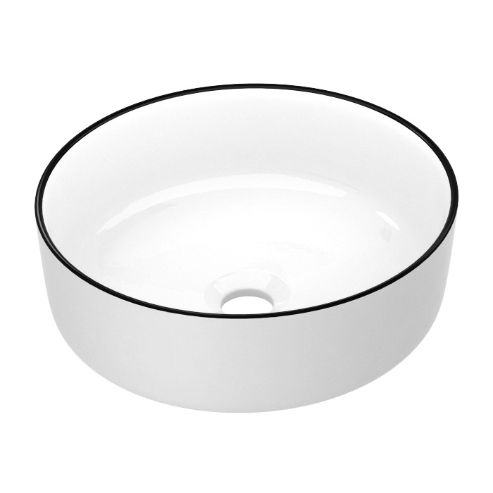 BLACK EDGE умивальник накладний 41,5*41,5*13,5см круглий
