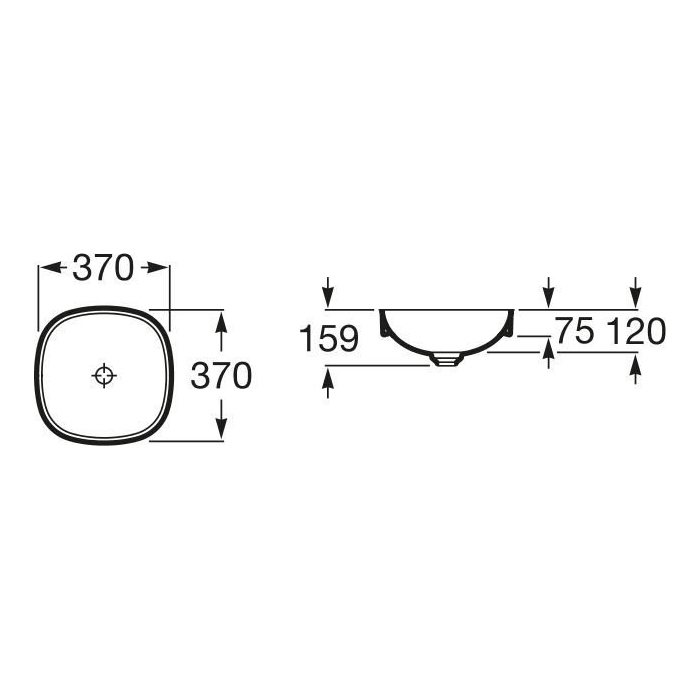 Умивальник ROCA INSPIRA A32750R650, бежевий