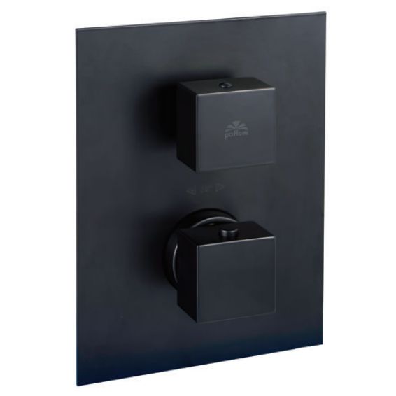 Термостатичний змішувач Paffoni Elle 2 положення, чорний матовий (LEQ518NO/M)