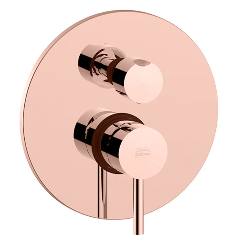 Змішувач для душа Paffoni Light прихованого монтажу на 3 споживача, рожеве золото