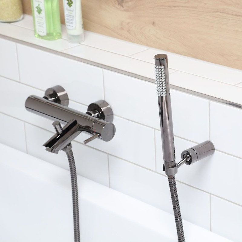 Змішувач для ванни/душу з душем Paffoni Light, Brushed Black Nickel (LIG023NKNSP)