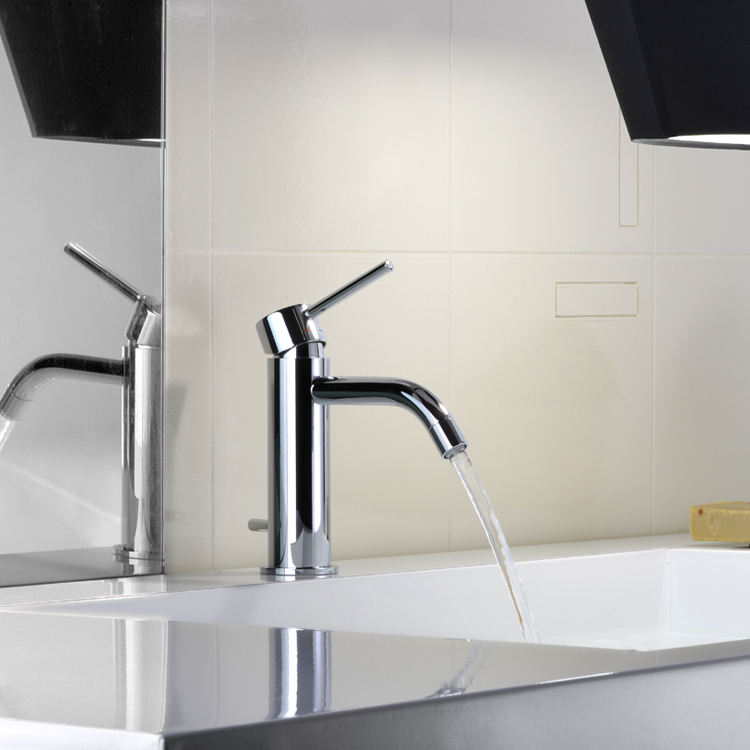 Змішувач для умивальника Paffoni Light з донним клапаном, хром (LIG075CR)