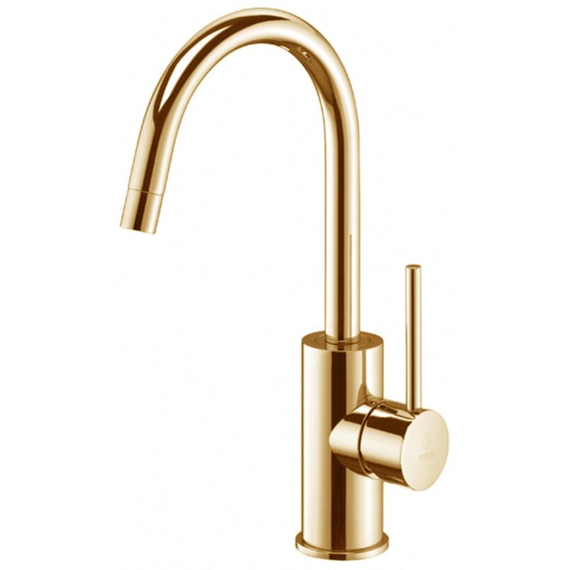 Змішувач для умивальника Paffoni Light без донного клапана Honey Gold (LIG078HG)