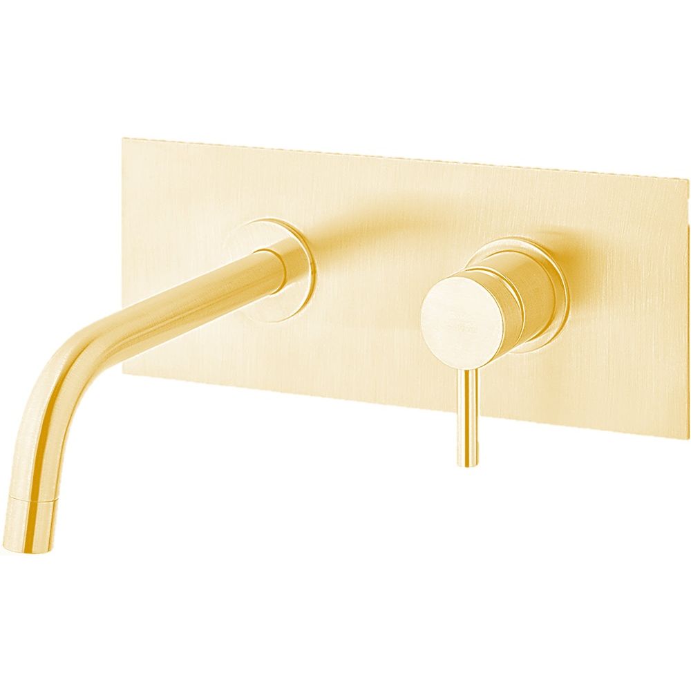 Змішувач для умивальника Paffoni Light, настінний, вилив 12.3 см, HoneyGold (LIG104HG)