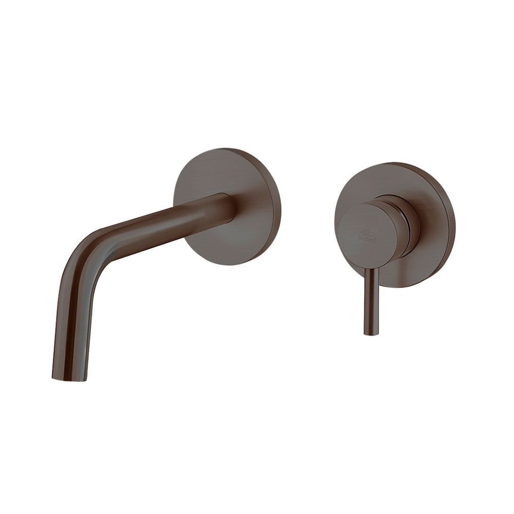 Змішувач для умивальника настінний Paffoni Light, вилив 24.8 см, Brushed Black Nickel (LIG106NKNSP70)