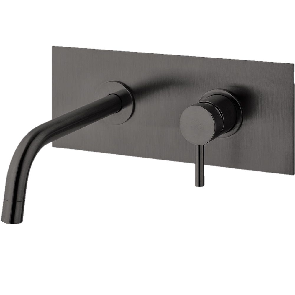Змішувач для умивальника Paffoni Light, настінний, вилив 24.8 см, Brushed Black Nickel (LIG106NKNSP)