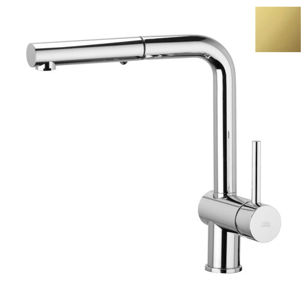 Змішувач для миття Paffoni Light з поворотним виливом, медове золото (LIG285HG-MET)