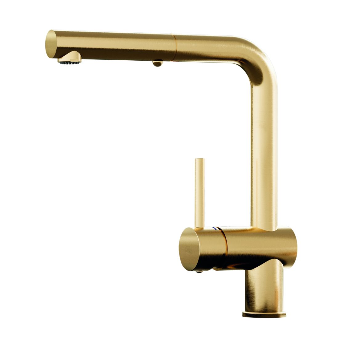 Змішувач для кухні Paffoni Light з поворотним виливом, матове медове золото (LIG285HGSP-MET)