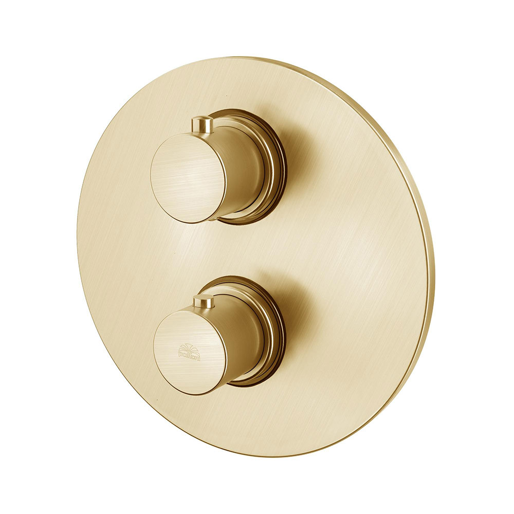 Термостат для душу Paffoni Light, на 3 виходи, Brushed Honey Gold (LIQ019HGSP)