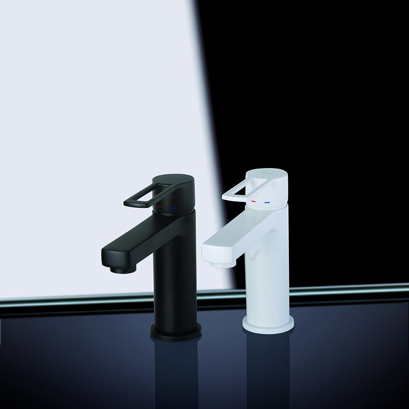 Змішувач для умивальника Paffoni Ringo без донного клапана, чорний матовий (RIN071NO-ES)