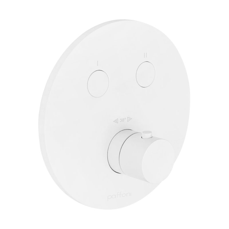 Термостат для душу Paffoni Compact box прихованого монтажу (2 функції), Bianco Opaco (CPT018BO)