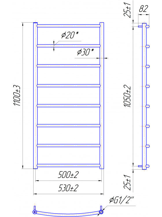 Класік HP 1100x530/500