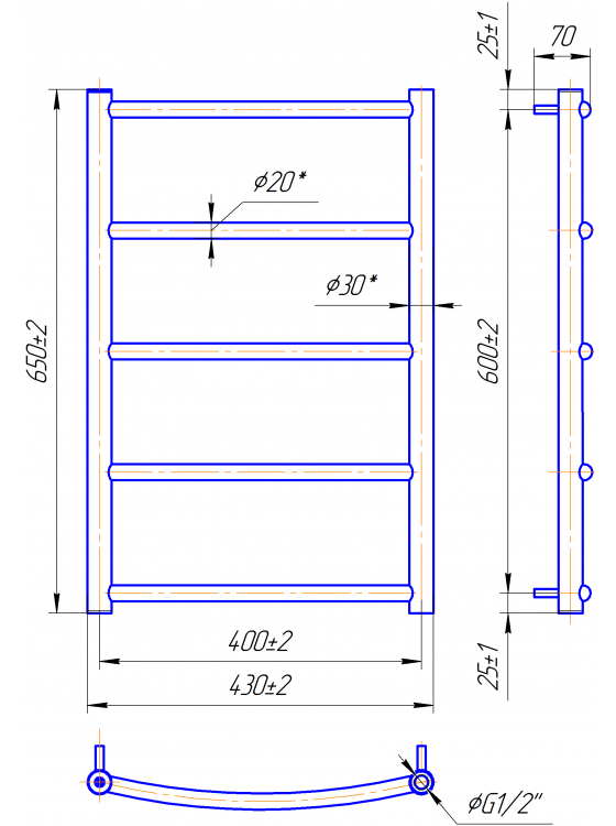 Класік HP 650x430/400