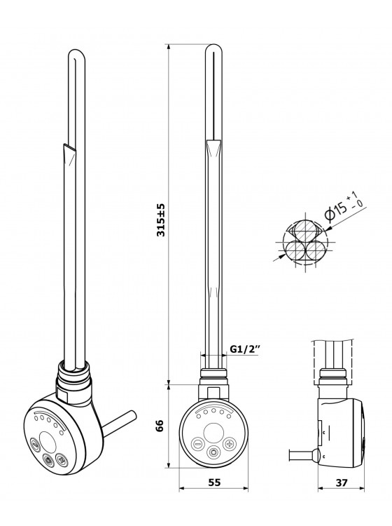 ТЕН MEG 120W для рушникосушки