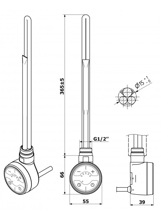 ТЕН MOA 600W для рушникосушки