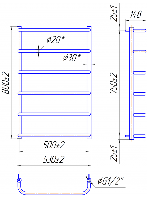 Стандарт 800x530/500