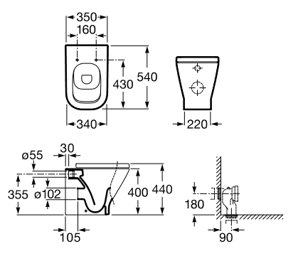 GAP унитаз напольный под инсталляцию