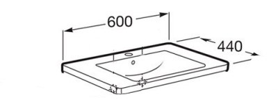 GAP умывальник 60 см (от компл.855710…)