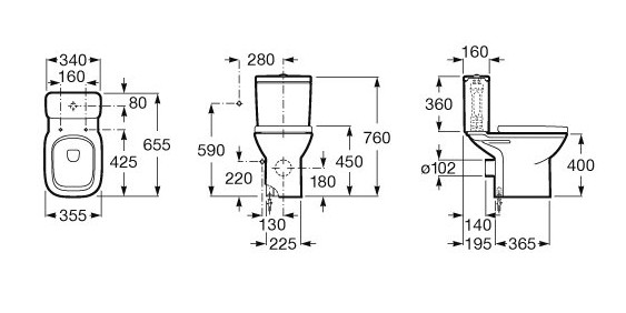 DEBBA чаша унітазу, г/в, з комплектом кріплень (пол)