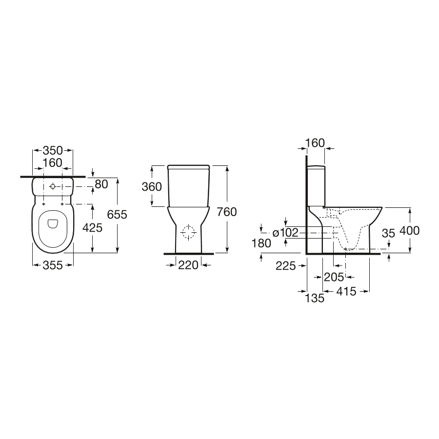 DEBBA Round унiтаз пiдлоговий Rimless, з сидiнням Slim дюропласт