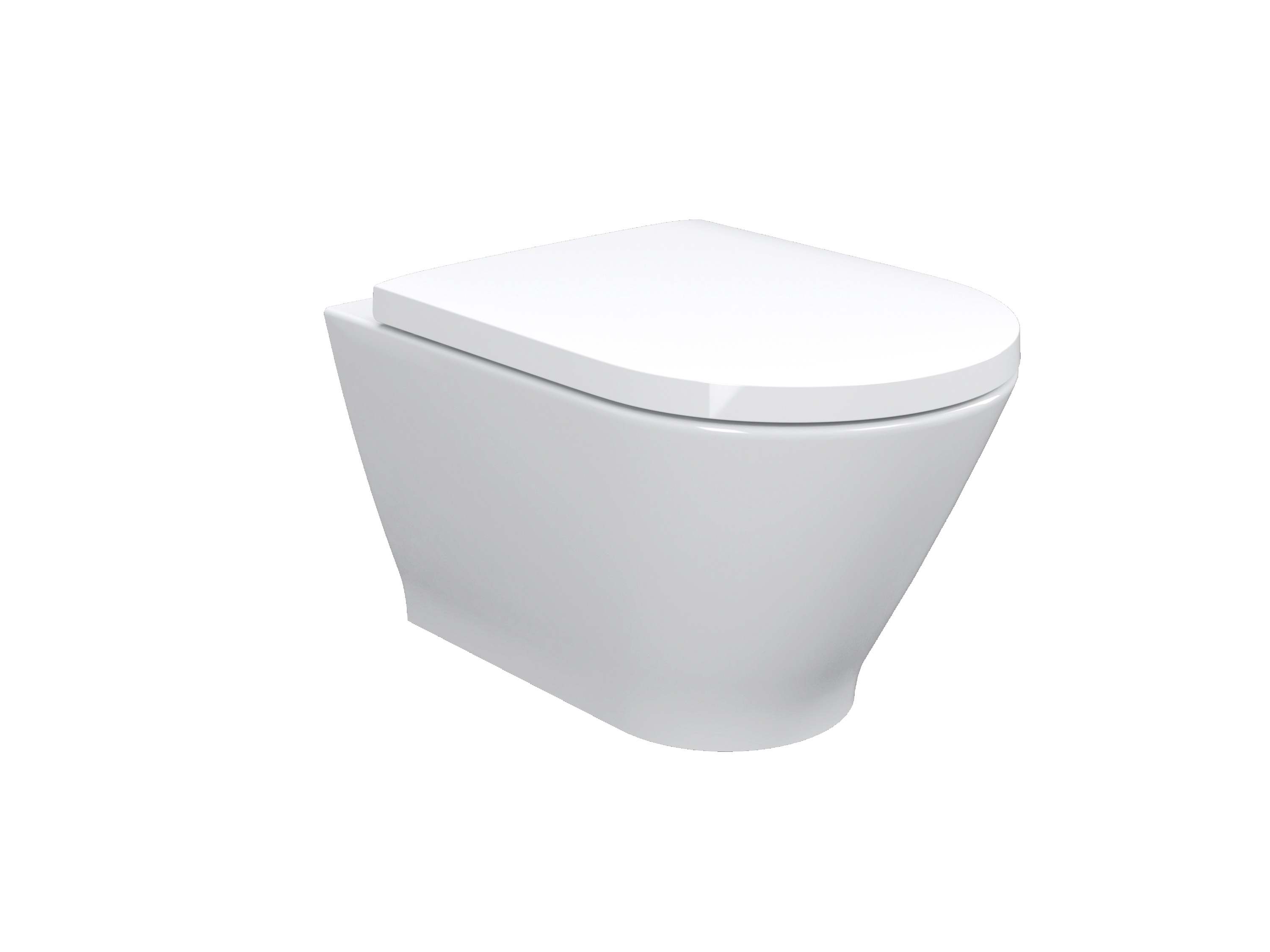 LEDNICE унитаз подвесной (52,5*36*35,5см, rimless, сиденье тонкое duroplast slow-closing)