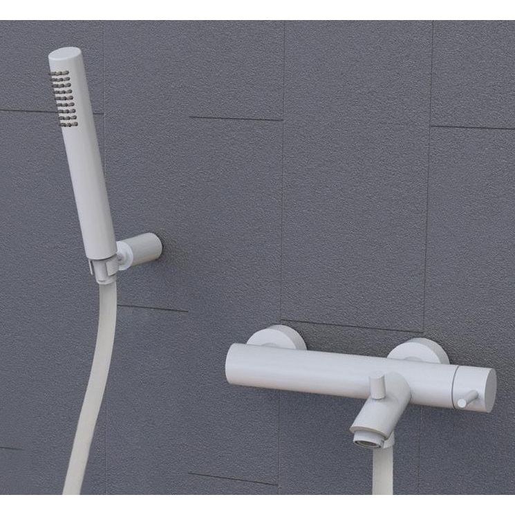 Змішувач для ванни/душу Paffoni Light, з перемикачем, білий матовий (LIG023BO)