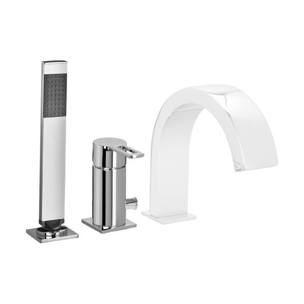 Змішувач для ванни Paffoni Ringo з ручним душем, без носика, чорний матовий (RIN041LNO)