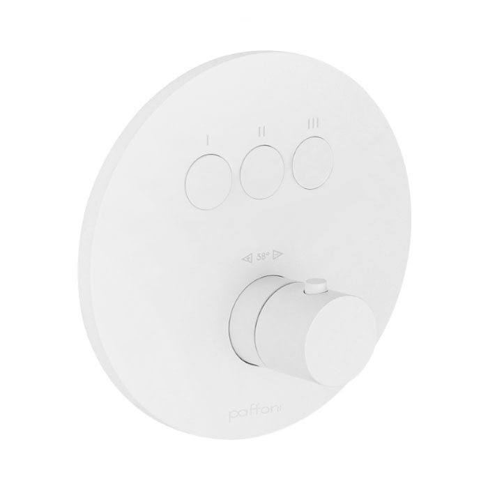 Термостат для душу Paffoni Compact box прихованого монтажу (3 функції), Bianco Opaco (CPT019BO)