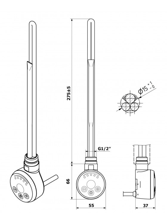 ТЕН MEG 200W для рушникосушки