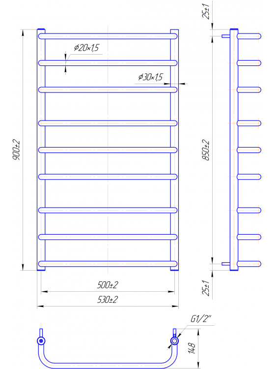 Стандарт 900x530/500