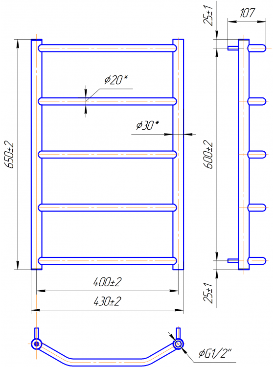 Трапеція HP 650x430/400