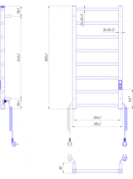 Токіо-І  800х400/80 TR K таймер-регулятор